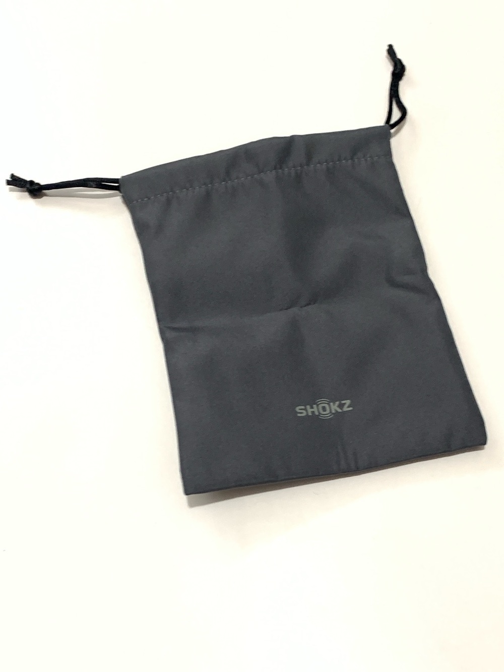 Shokz Gray Drawstring Pouch